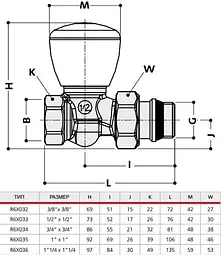 Комплект прямих кранів Giacomini R6X033 + R17X033 Верх/Низ 1/2" 30412 - мініатюра 3
