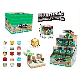 Конструктор магнітний Minecraft Куб 2 см 27 деталей