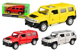 Іграшкова машинка позашляховик Hummer H3 1:43 Автопром металева 4311, 3 кольори, в коробці 14,5x6,5x7 см