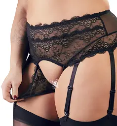 Комплект білизни Cottelli Curves Lace Set, L (чорний) - мініатюра 5