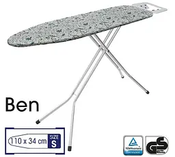 Дошка для прасування Casa Si Ben 110x30 Silver/White Plants (CS98090G323) - мініатюра 2