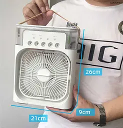 Вентилятор кондиціонер зволожувач 3в1 з контейнером для льоду Mini Portable USB Air Cooling Fan 9418 - мініатюра 3