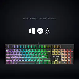 Клавіатура USB GamePro MK85R Red Switch RGB Black (MK85R) UA - мініатюра 6
