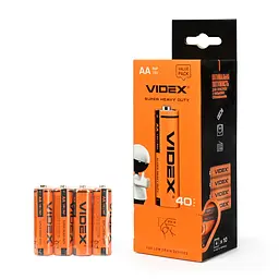 Батарейка сольова Videx R6P/AA 4шт SHRINK VIDEX (21156-000)