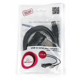 Переходник USB to COM Cablexpert (UAS-DB9M-02) кабель 1.5м Black