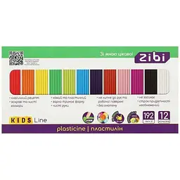 Пластилiн Zibi 12 кольорів 192г