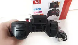 Бездротовий Bluetooth джойстик геймпад для мобільного телефону смартфона V8 PC Android iOS чорний - мініатюра 9