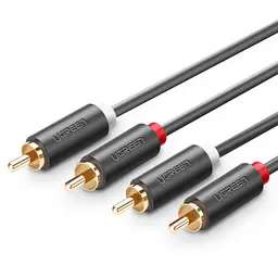 Кабель Ugreen AV104 2RCA Male to 2RCA Male Cable 2 м чорний (10518) - мініатюра 2