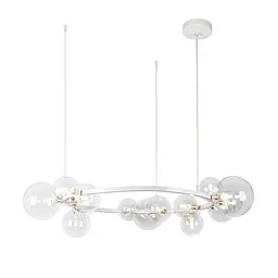 Люстра стельова G9 Levistella 918LP267-15 WH+CL, 15 ламп, сучасний стиль, білий + прозорий - мініатюра 2