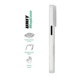 Чехол Apple iPhone 17 Pro, Unit MagSafe, белый, прозрачный, MagSafe, противоударный, магнитный, панель-накладка с поддержкой MagSafe, с поддержкой беспроводной зарядки, TPU+PC, защита всего корпуса, ударопрочный, ArmorStandart (ARM90587) - мініатюра 3