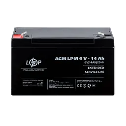 Акумулятор AGM LPM 6V - 14 Ah - мініатюра 2