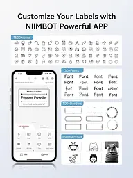 Принтер етикеток наклейок Niimbot B1, термопринтер - мініатюра 6