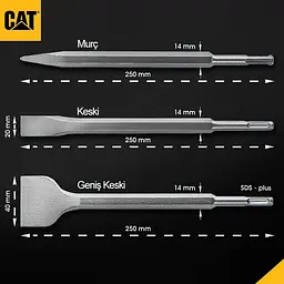 Набір зубил Cat SDS 3 шт. (DA03903) - мініатюра 3