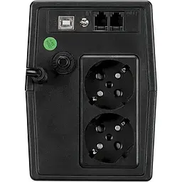 ДБЖ FSP iFP-800, 800ВА/480Вт, LCD, Schukox2. 230V/50Hz, USB, Black - мініатюра 3