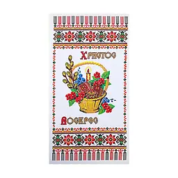 Серветка великодня / рушник великодні №8 з блискітками, Kitchette 86060