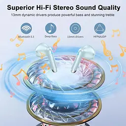 Бездротові навушники Bluetooth 5.3 з 4 мікрофонами - мініатюра 4