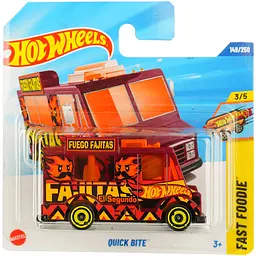 Базова машинка Hot Wheels Fast Foodie Quick Bite помаранчева (5785) JBB63-N521