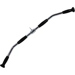 Ручка для верхньої тяги York Fitness 91см вигнута з гумовими рукоятками, хром - мініатюра 3