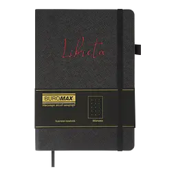 Блокнот діловий Buromax Libreta А5 96 арк. в крапку обкладинка штучна шкіра чорний (BM.295317-01) - мініатюра 2