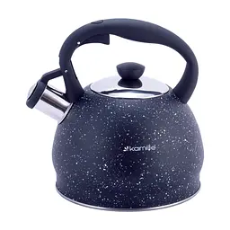 Чайник із свистком Kamille KM-1072BL 2 л темно-сірий - мініатюра 4