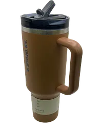Термос термочашка Stanley Quencher ProTour Flip Straw Tumbler з нержавіючої сталі Caramel Brown 1,18 л KT7001976 - мініатюра 2