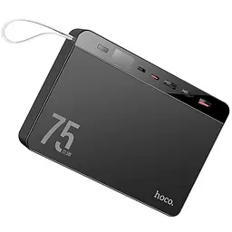 Портативний ЗП Power Bank Hoco J94 Overlord 22.5W 75000 mAh Чорний - мініатюра 2