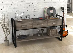Консоль із ящиками L-145 чорний Loft Design (Дуб Палена)