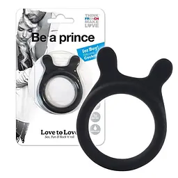 Ерекційне кільце Love To Love Be a Prince, 3.5 см (чорний) - мініатюра 2