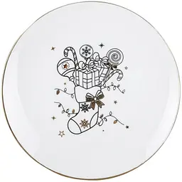 Тарілка Ardesto Christmas New Year's 19 см багатокольорова (AR3109)