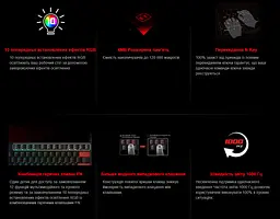 Механічна ігрова клавіатура A4Tech Bloody S-525-N BLMS Red Plus Switch USB RGB Fire Black - мініатюра 8