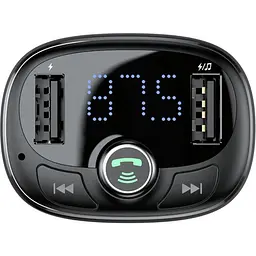 FM-трансмітер Baseus FM Launcher S-09 2.4A 2хUSB-A Black [CCMT000301] [96091]