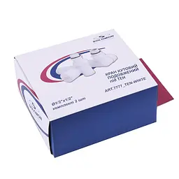 Набір Кран вентильний кутовий з американкою Solomon Lux 1/2″ White 7777 TEN (2шт.) 000020287 - мініатюра 5