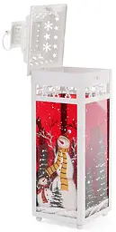 Новорічний ліхтар-свічник "Сніговики" Bona 13х13х38,5 см dec0008780 - мініатюра 2