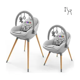 Стілець для годування Kinderkraft 2 в 1 Fini Up Grey (5902533930111) - мініатюра 6