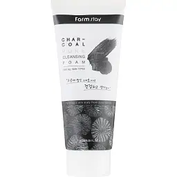 Пенка для умывания FarmStay Charcoal Pure Cleansing Foam с древесным углем 180 мл