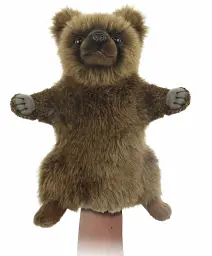 М'яка іграшка на руку Hansa Бурий ведмідь Hansa, серія Puppet, 33 см