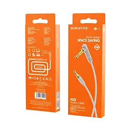 AUX кабель Borofone BL4 Jack 3.5 to Jack 3.5 1 м сірий - мініатюра 4