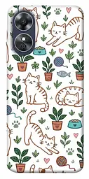 TPU чохол Demsky Cats pattern для Oppo A17