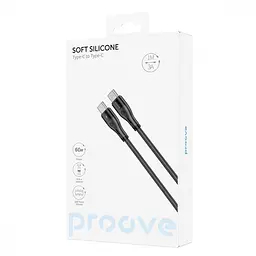 Кабель Proove Soft Silicone Type-C to Type-C 60W (1m) black - мініатюра 4