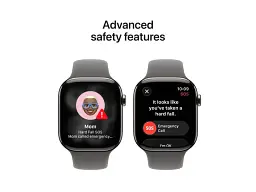 Смарт-годинник Apple Watch Series 11 GPS + Cellular 46mm Natural Tit. Case w. Stone Gray Sport Band - M/L (MFCX4) - мініатюра 5