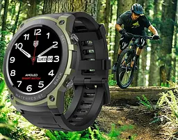 Розумний смарт-годинник Smart Watch DM55 AMOLED Full HD з Bluetooth-дзвінками та 20+ спортивними режимами Зелений - мініатюра 9