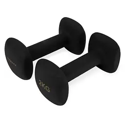 Гантелі вінілові Cornix Square 2 x 2 кг XR-0407 Black - мініатюра 3