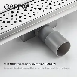 Душовий канал Gappo G87007-2 70x700 мм нержавіюча сталь - мініатюра 4