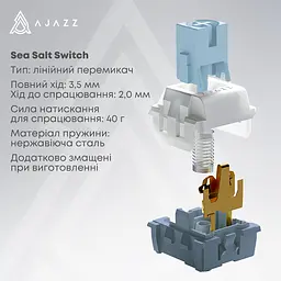 Механічна клавіатура Ajazz AK650 Sea Salt Switch White USB-C (AK650-SS-BWB) - мініатюра 12