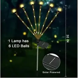 Світильник газонний Solar Феєрверк на сонячній батареї 42 світлодіоди 6 ліній 2 шт. - мініатюра 6