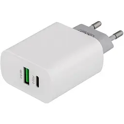 Зарядний пристрій XO L64 PD Power Adapter 20W/1 USB 1 USB-C + Type-C fast cable White - мініатюра 2