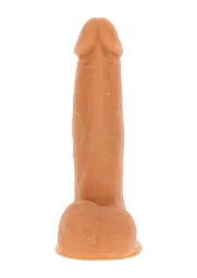 Вібратор Toy Joy Get Real Naked Rotating Beads Vibrating Dildo 8.5 16 см тілесний - мініатюра 2