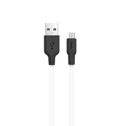 Кабель Hoco X21 Silicone Micro charging cable Black & White