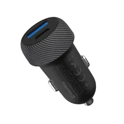 Автомобільний зарядний пристрій ColorWay, Black, 35 Вт, 1xType-C (35 Вт, PD3.0) / 1xUSB (18 Вт, QC3.0), Auto ID (CW-CHA064PD-BK)