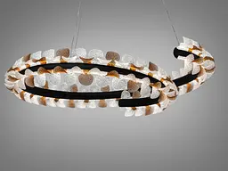 Сучасна підвісна LED люстра Diasha MD2511/800BK чорна з декоративною підсвіткою 80 см - мініатюра 2